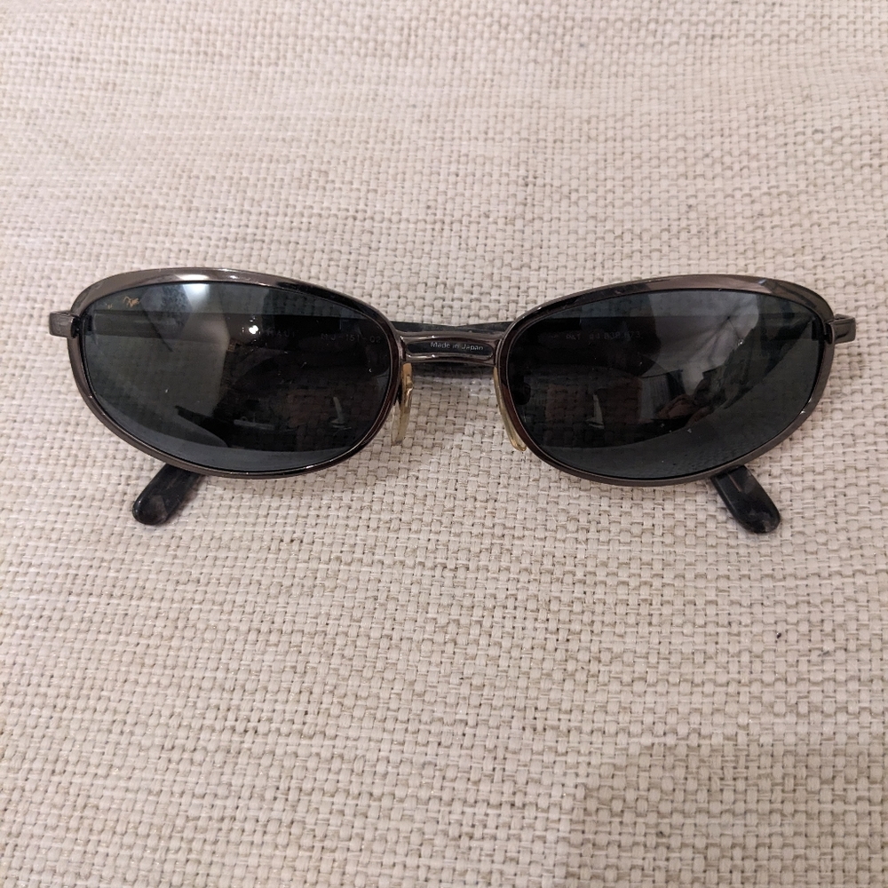 MAUI JIM RARE GULFSTREAM SUNGLASSES Gunmetal w/ Gray Polarized Lenses MJ 151-02